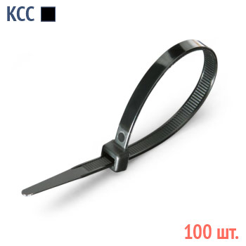 Кабельные стяжки стандартные нейлоновые черные - КСС 3х150(ч) (100 шт.)